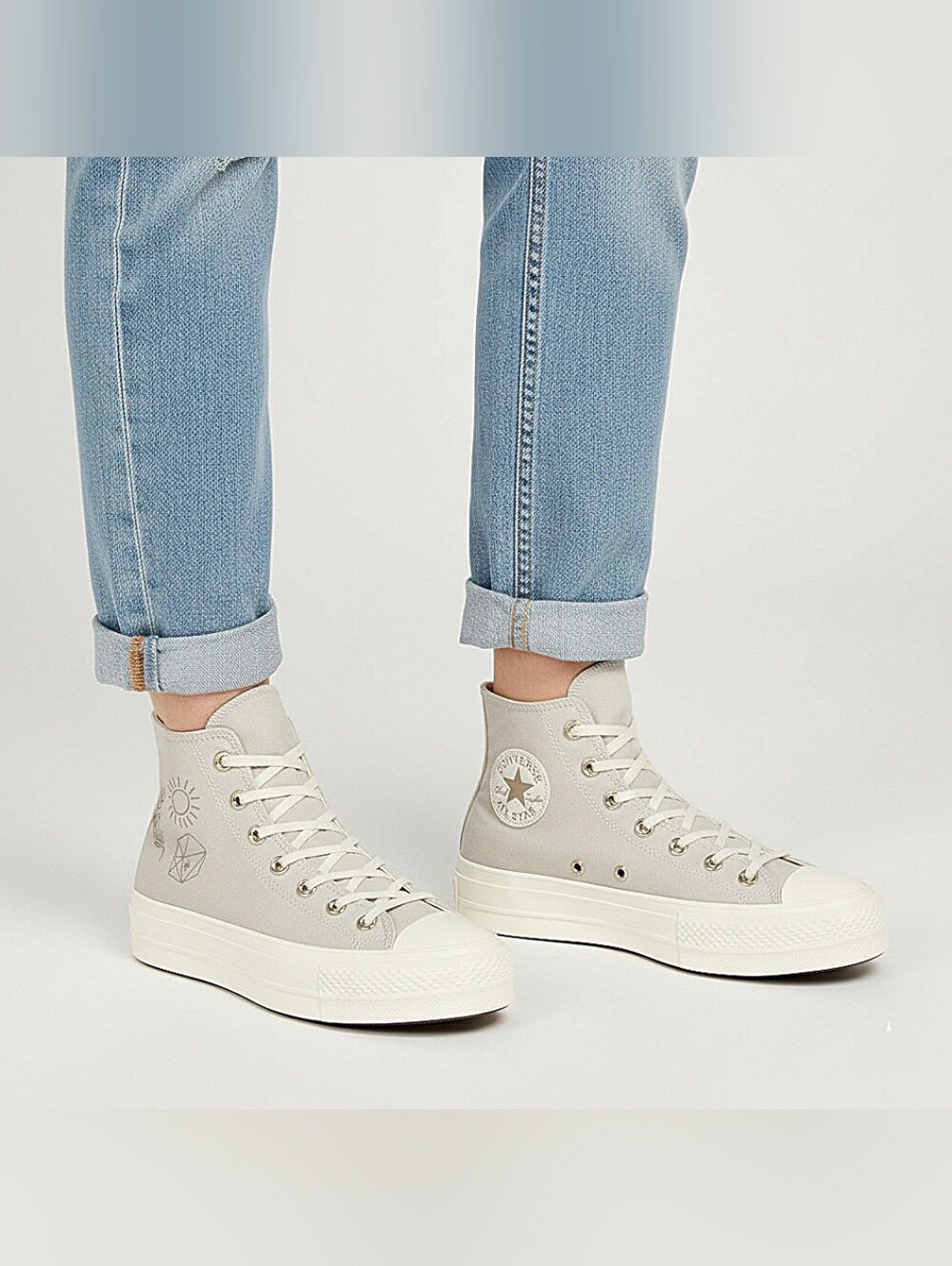 Converse CTAS Lift Hi Platform Golden Elements Womens Size 11 Beige Shoes